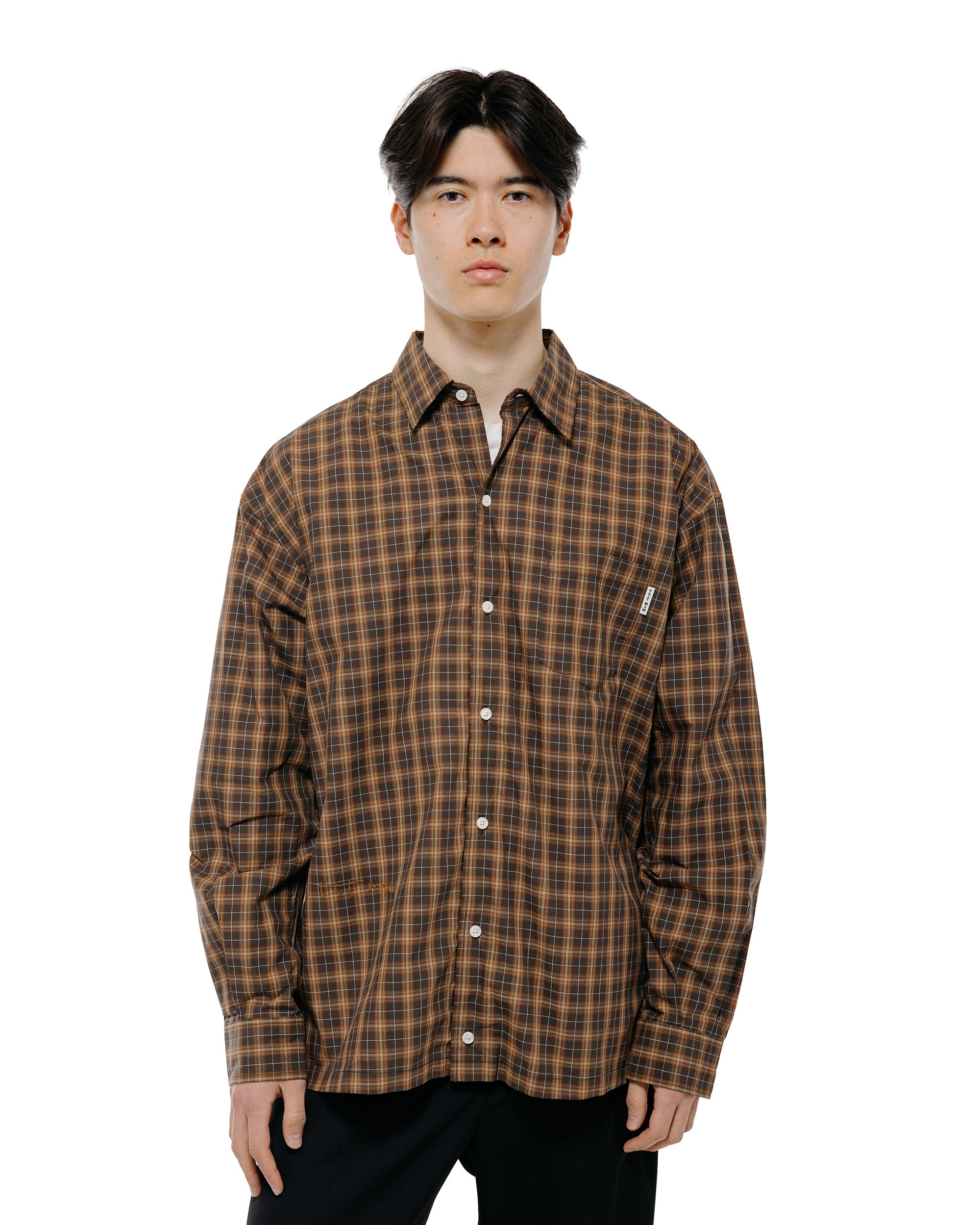 TTTMSWRegularCollarShirtBrownC