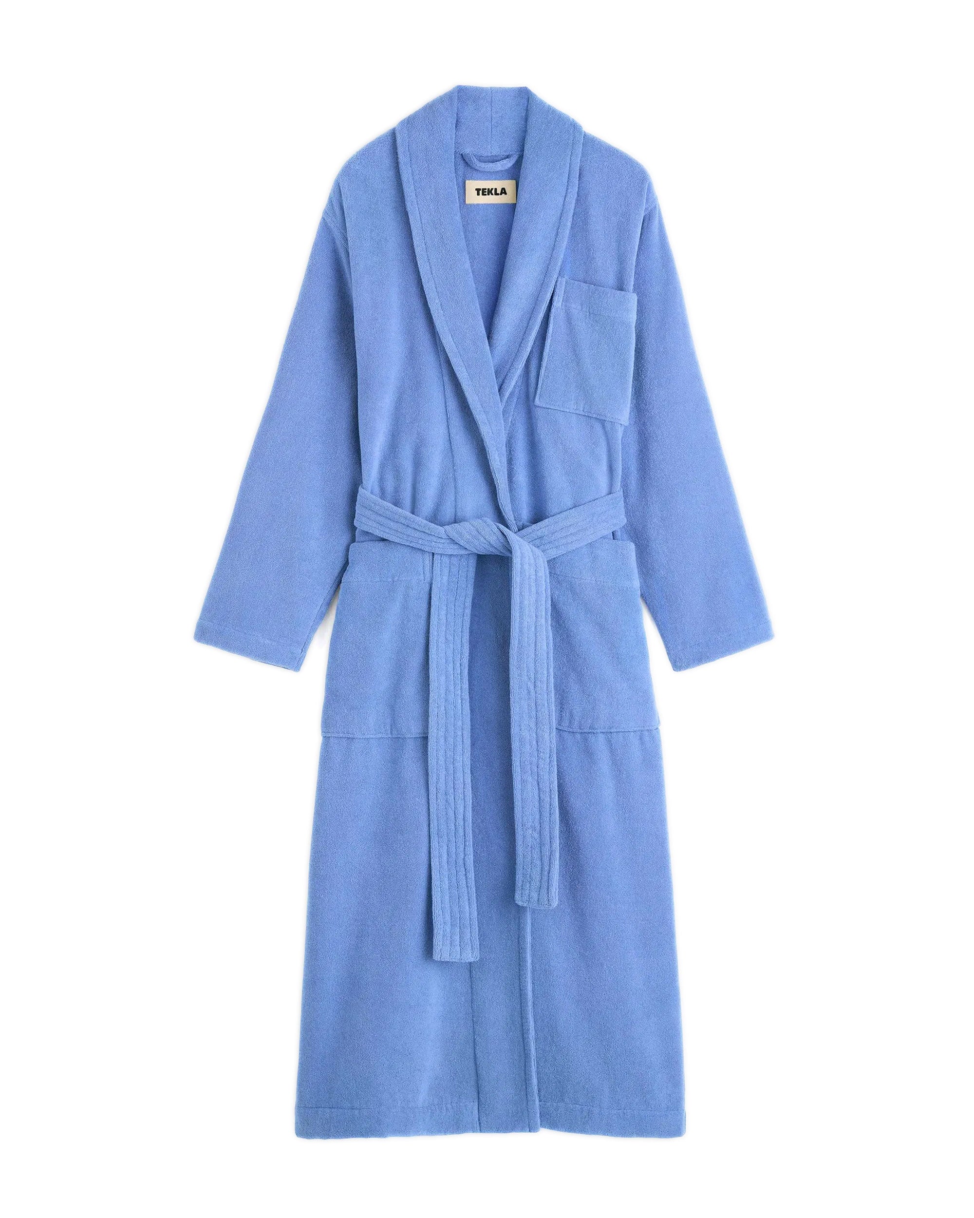 Tekla Terry Classic Bathrobe クリアブルー