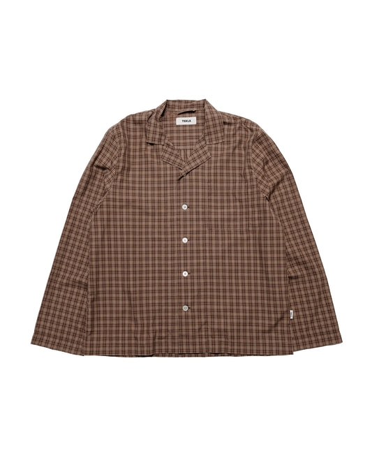 Tekla Fine Twill Pyjama Shirt Serra Checks