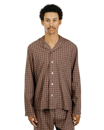 Tekla Fine Twill Pyjama Shirt Serra Checks