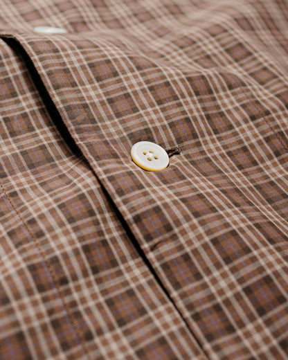 Tekla Fine Twill Pyjama Shirt Serra Checks