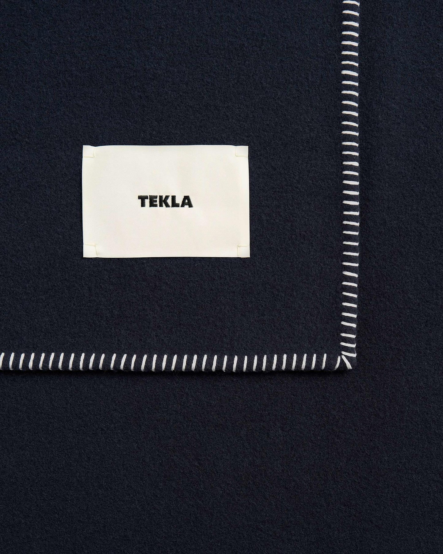 Tekla Lambswool Blanket Dusk Blue