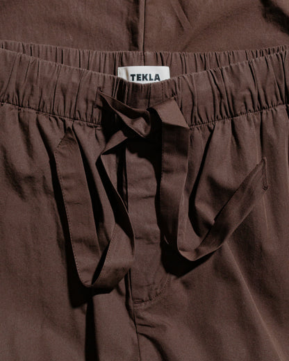 Tekla Poplin Pyjama Pants Coffee