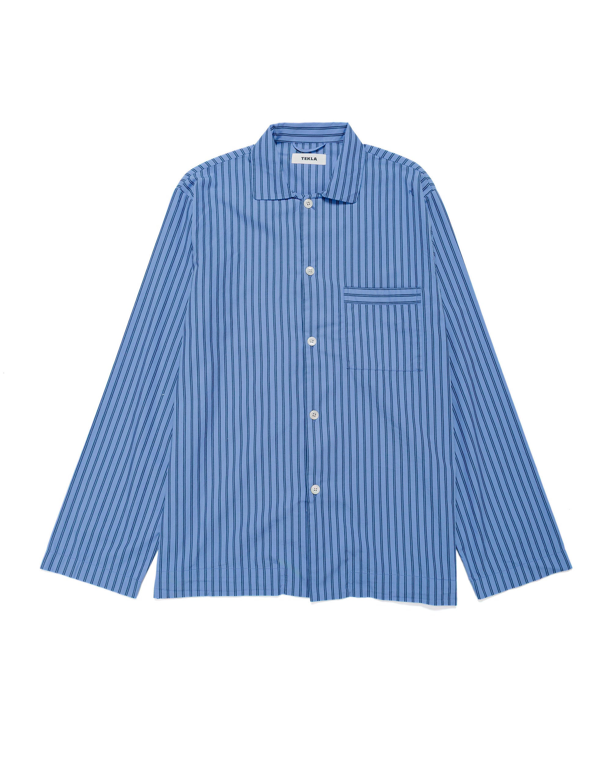 Tekla Poplin Pyjama Shirt Boro Stripes