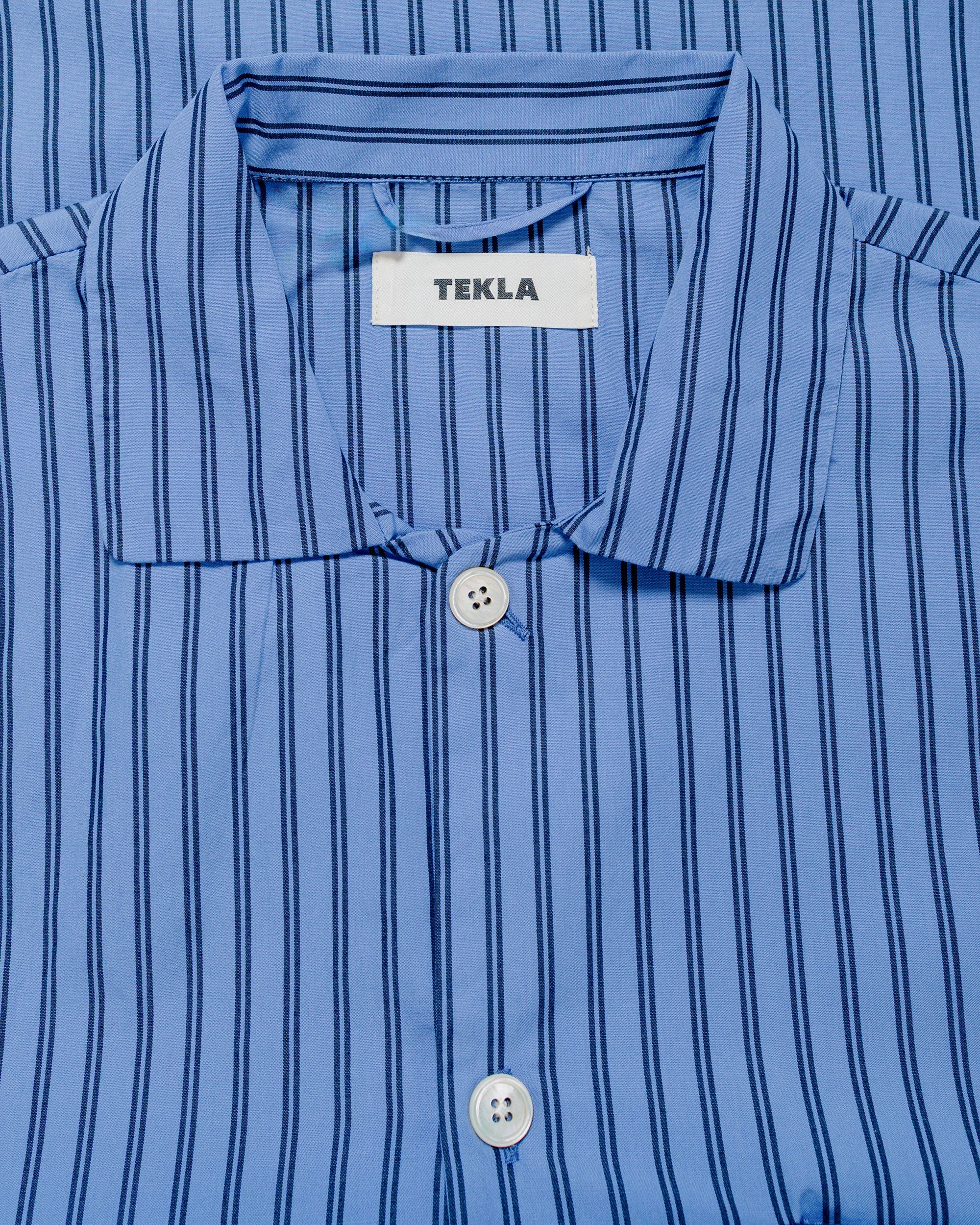 Tekla Poplin Pyjama Shirt Boro Stripes