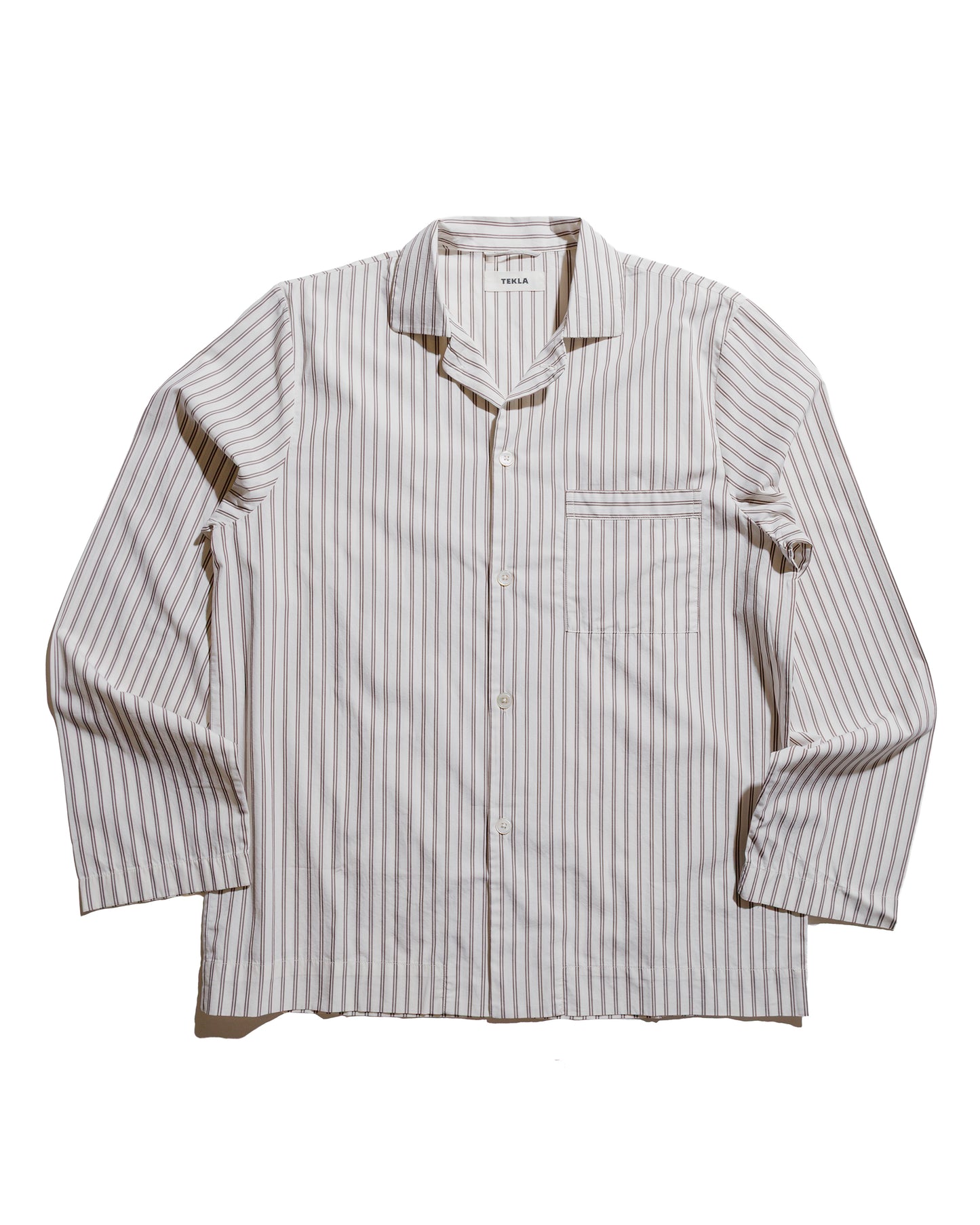Tekla Poplin Pyjama Shirt Hopper Stripes