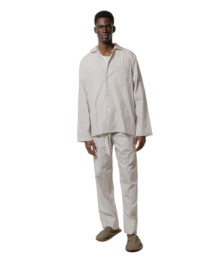 Tekla Poplin Pyjama Shirt Hopper Stripes