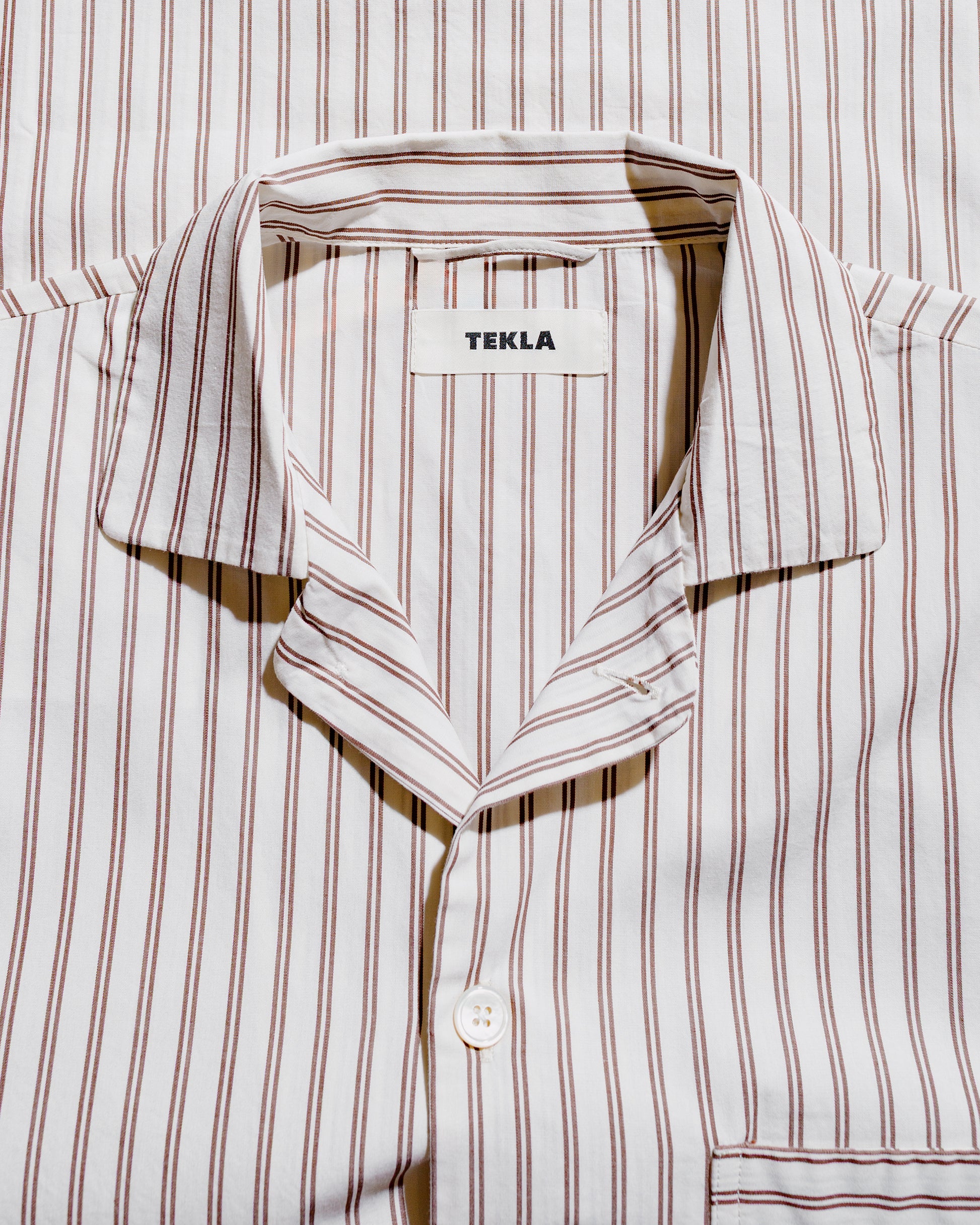 Tekla Poplin Pyjama Shirt Hopper Stripes