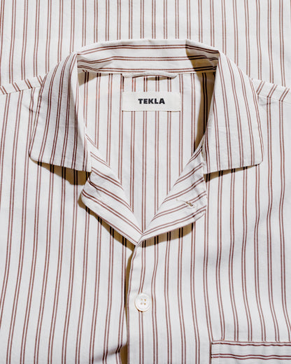 Tekla Poplin Pyjama Shirt Hopper Stripes