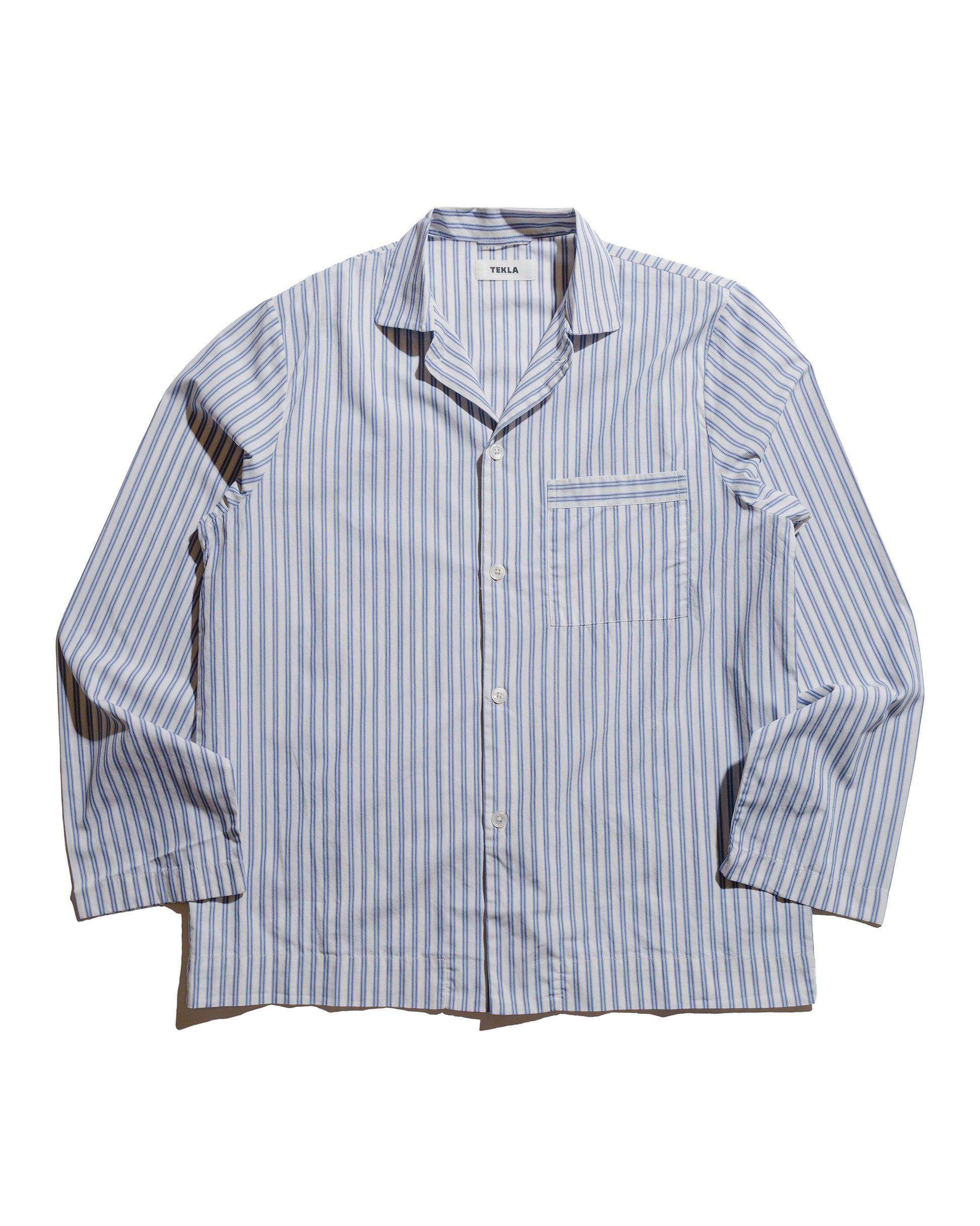 Tekla Poplin Pyjama Shirt Skagen Stripes