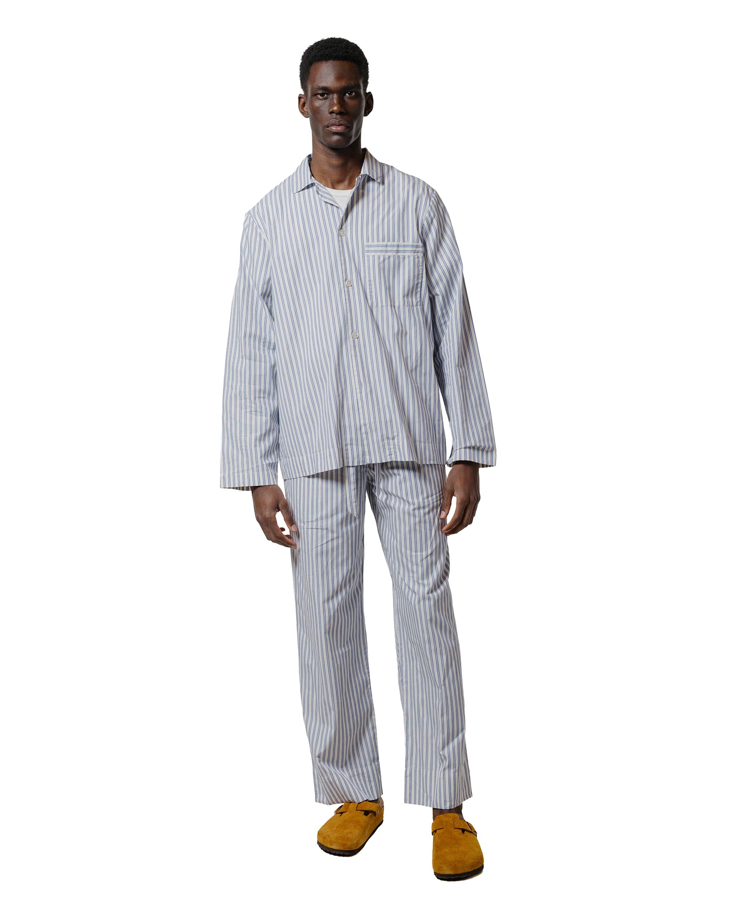 Tekla Poplin Pyjama Shirt Skagen Stripes