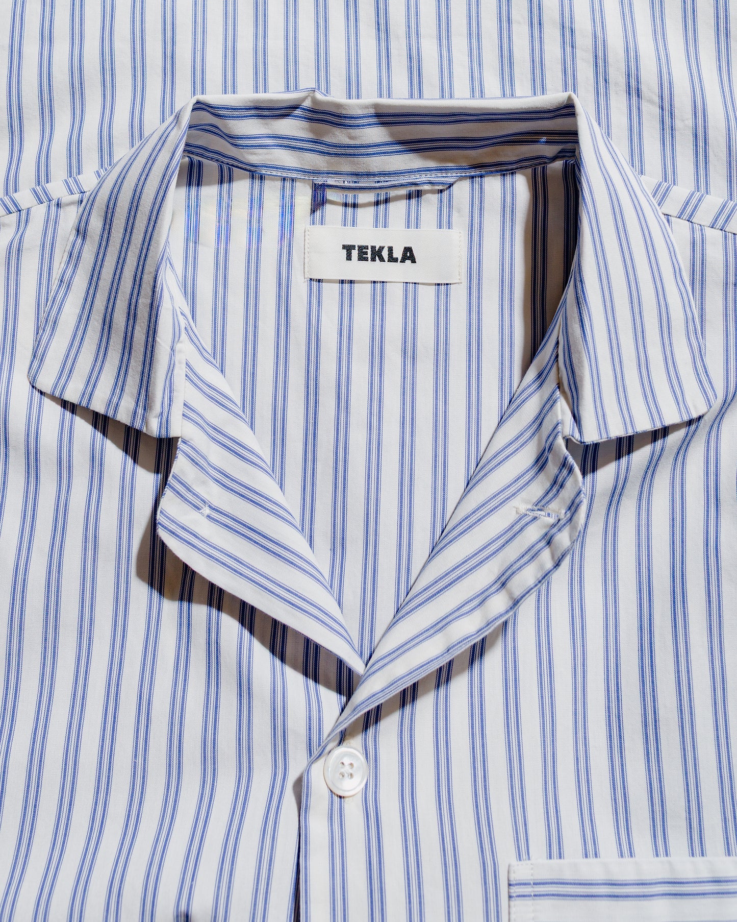 Tekla Poplin Pyjama Shirt Skagen Stripes