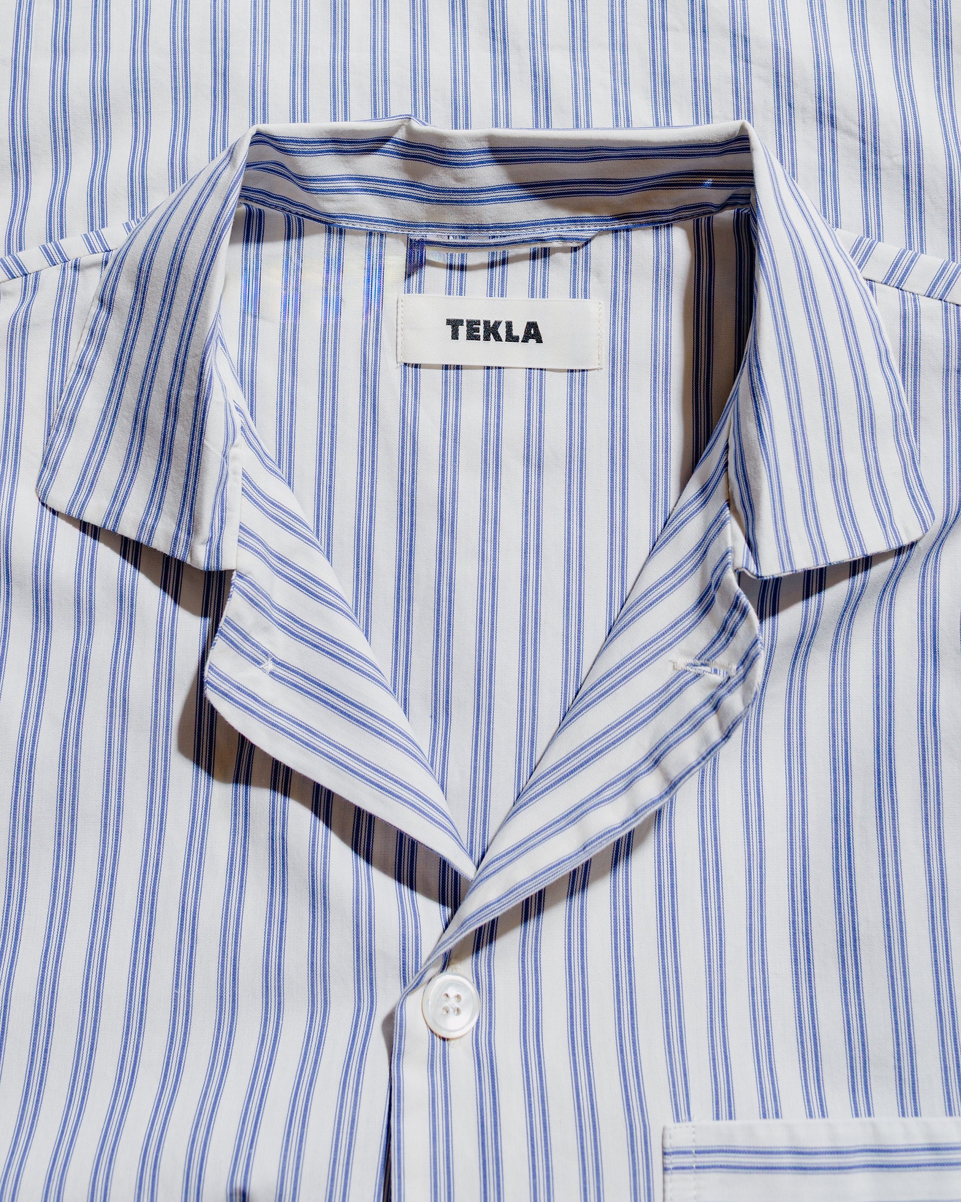 Tekla Poplin Pyjama Shirt Skagen Stripes