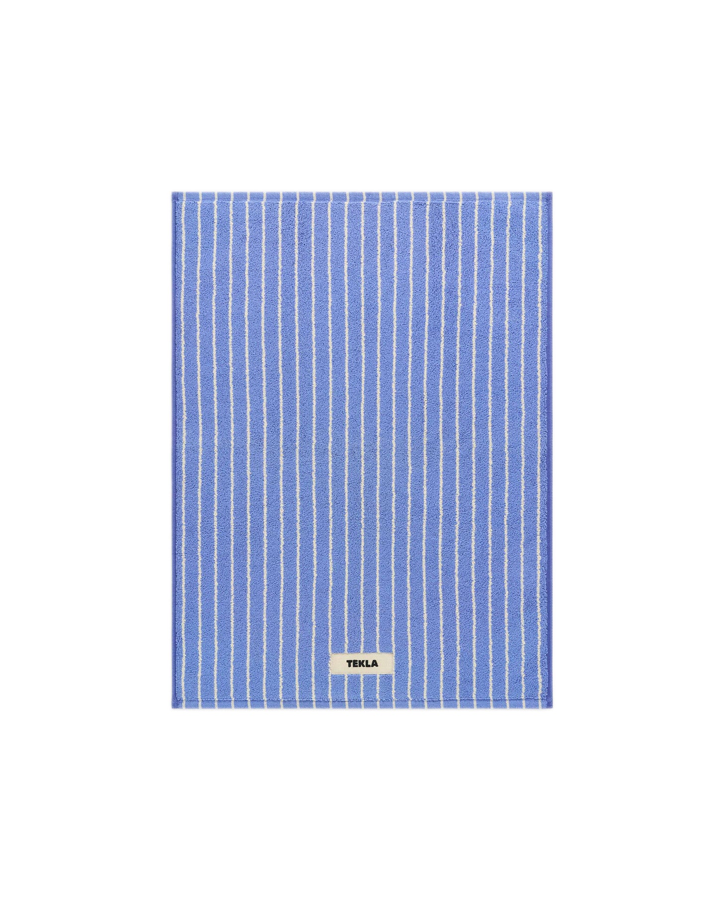 Tekla Terry Bath Mat Clear Blue Stripes