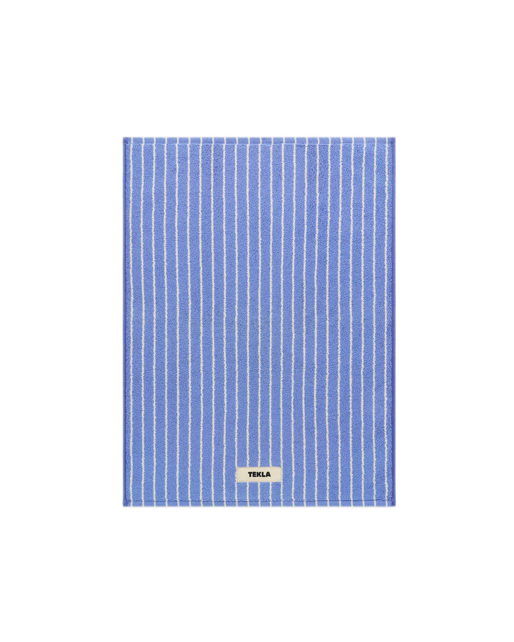 Tekla Terry Bath Mat Clear Blue Stripes