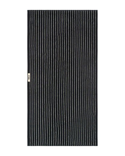 Tekla Terry Bath Towel Black Stripes