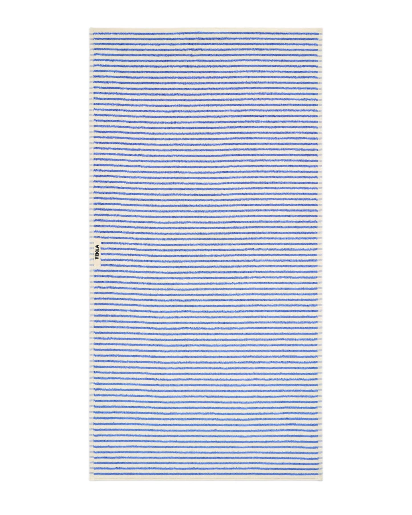 Tekla Terry Bath Towel Coastal Blue Stripes