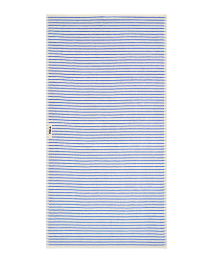 Tekla Terry Bath Towel Coastal Blue Stripes