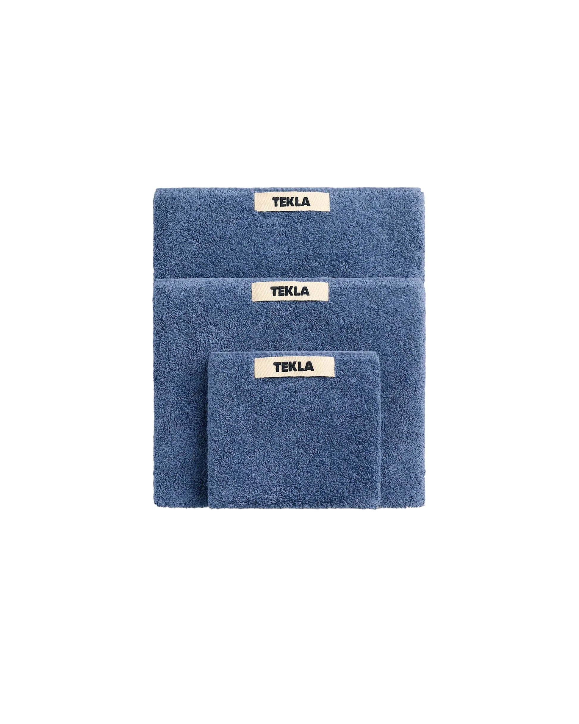 Tekla Terry Bath Towel Storm Blue