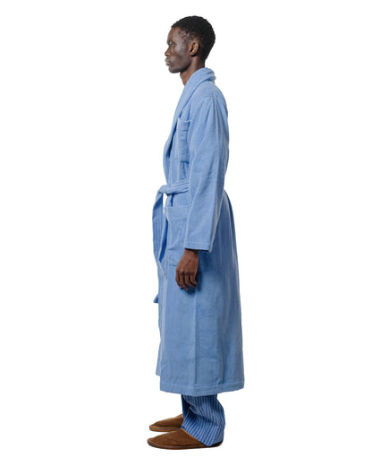 Tekla Terry Classic Bathrobe Clear Blue