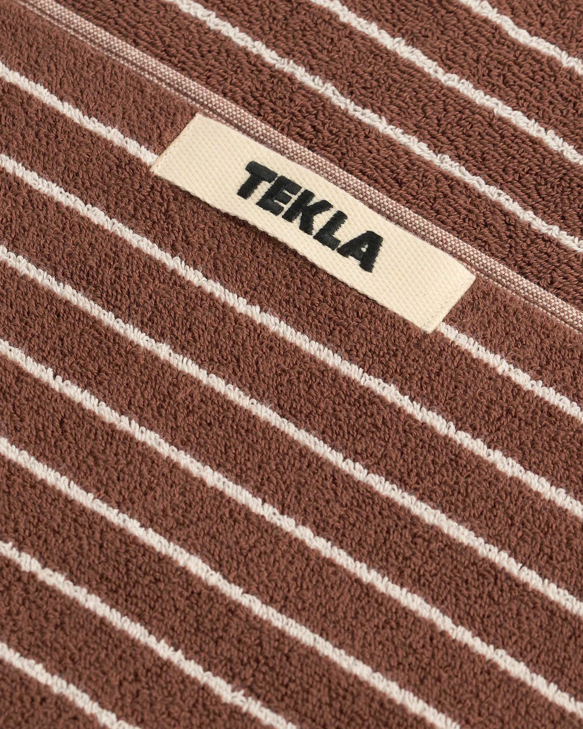 lost & found TEKLA Tekla Terry Hand Towel Rust Stripes