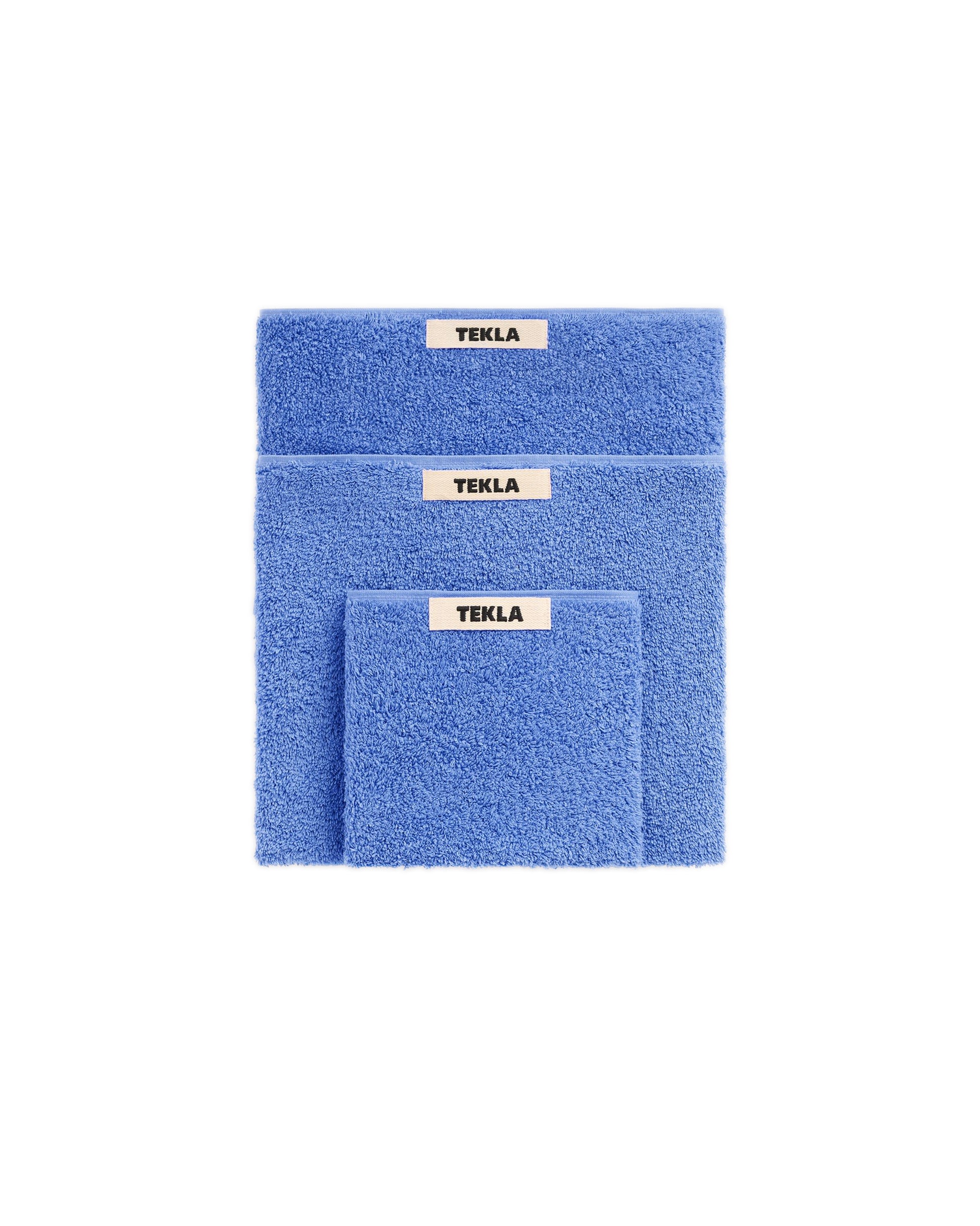 Tekla Terry Washcloth Clear Blue