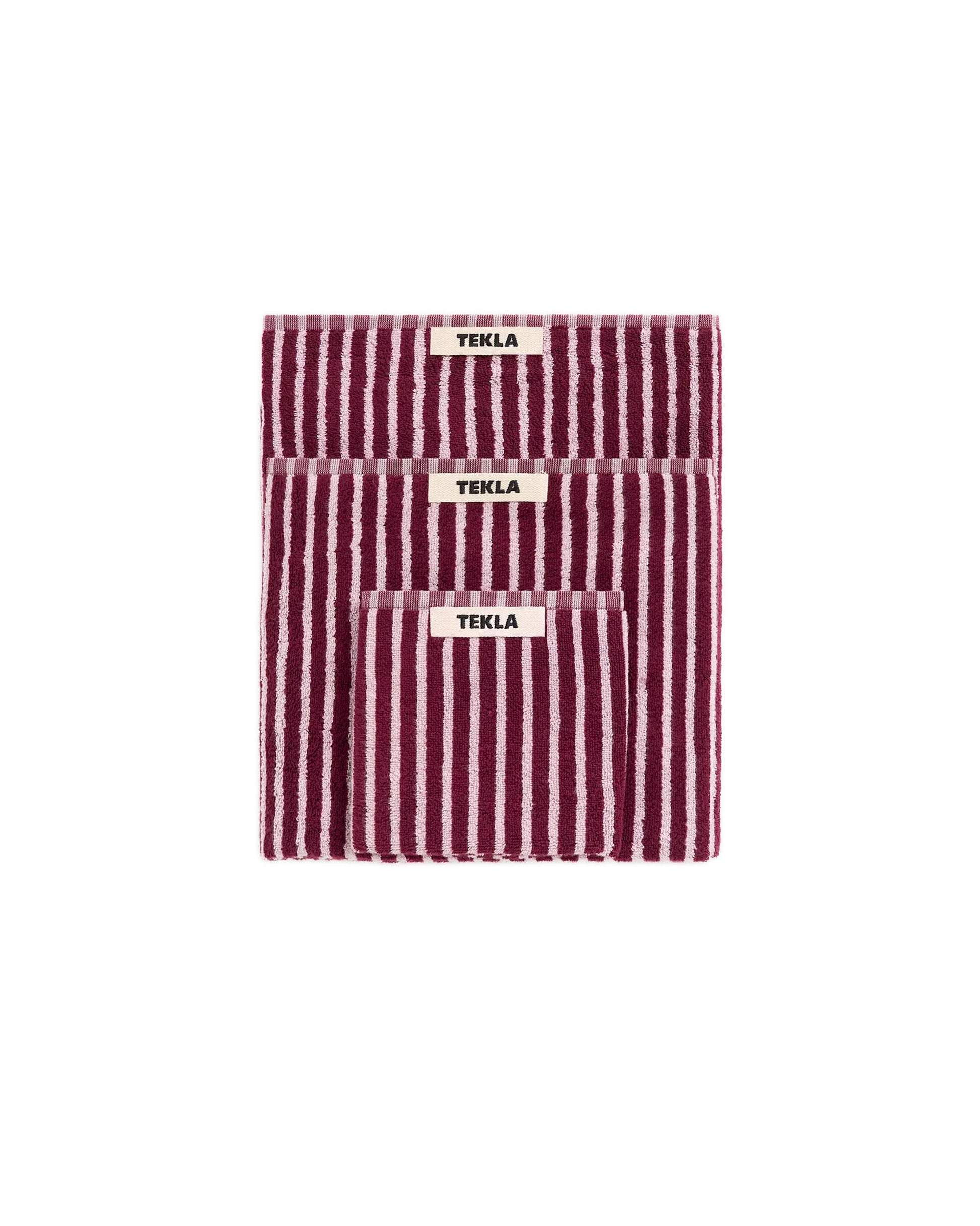 lost & found TEKLA Tekla Terry Washcloth Red & Rose