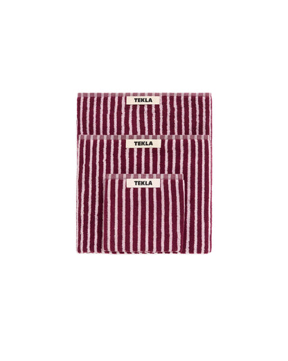 lost & found TEKLA Tekla Terry Washcloth Red & Rose