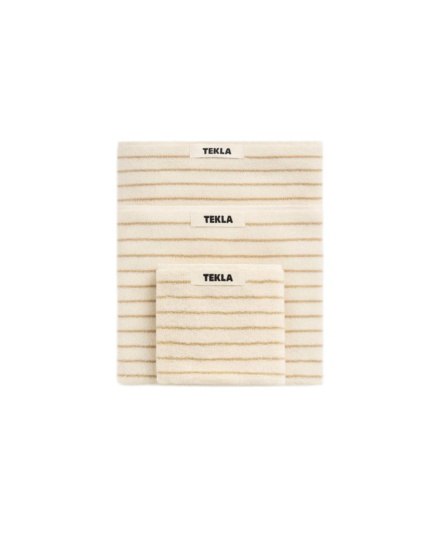 Tekla Terry Bath Towel Sienna Stripes