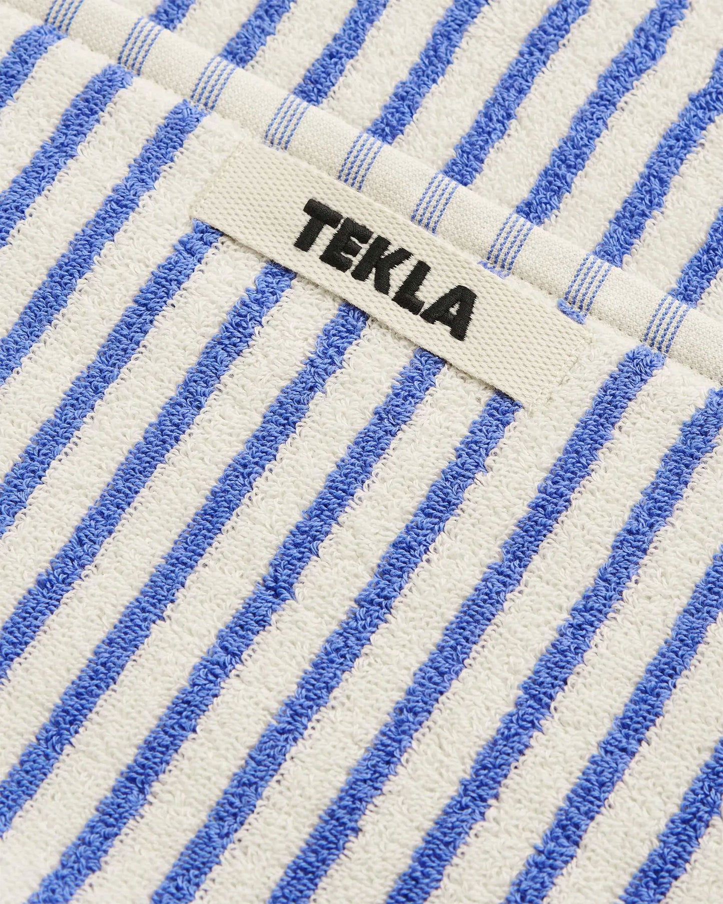 Tekla Terry Hand Towel Coastal Blue Stripes