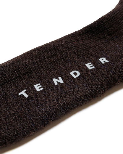 Tender Rib Socks Cotton Yarn Coffee Dyed fabric