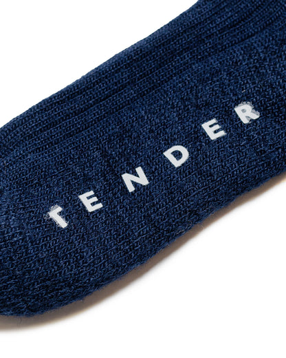 Tender Rib Socks Cotton Yarn Hadal Blue fabric