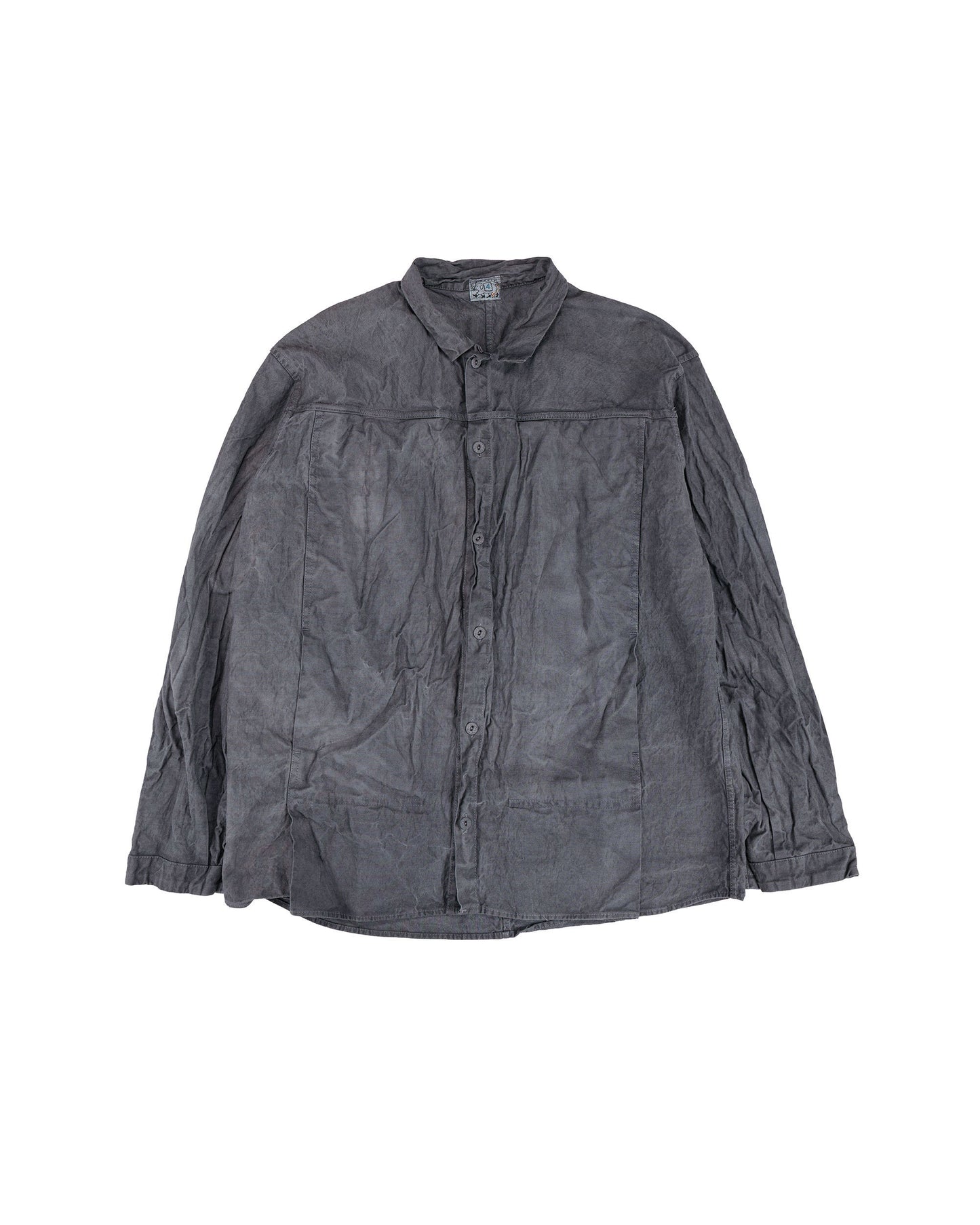 Tender Type 401 Pleat Pocket Shirt Cotton Drop Cloth Grey Logwood