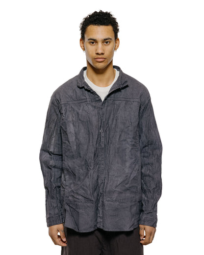 Tender Type 401 Pleat Pocket Shirt Cotton Drop Cloth Grey Logwood