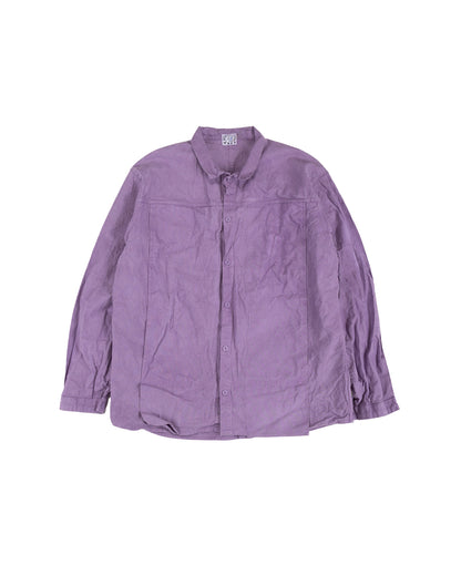 Tender Type 401 Pleat Pocket Shirt Cotton Drop Cloth Purple Logwood