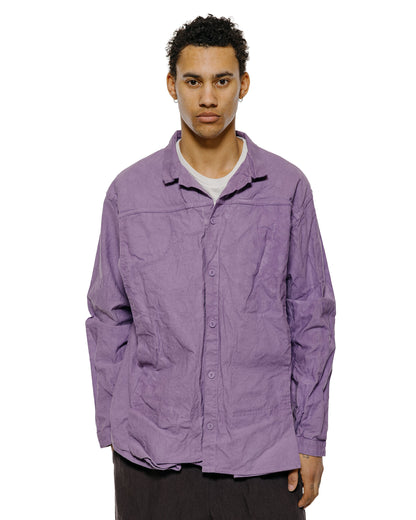 Tender Type 401 Pleat Pocket Shirt Cotton Drop Cloth Purple Logwood