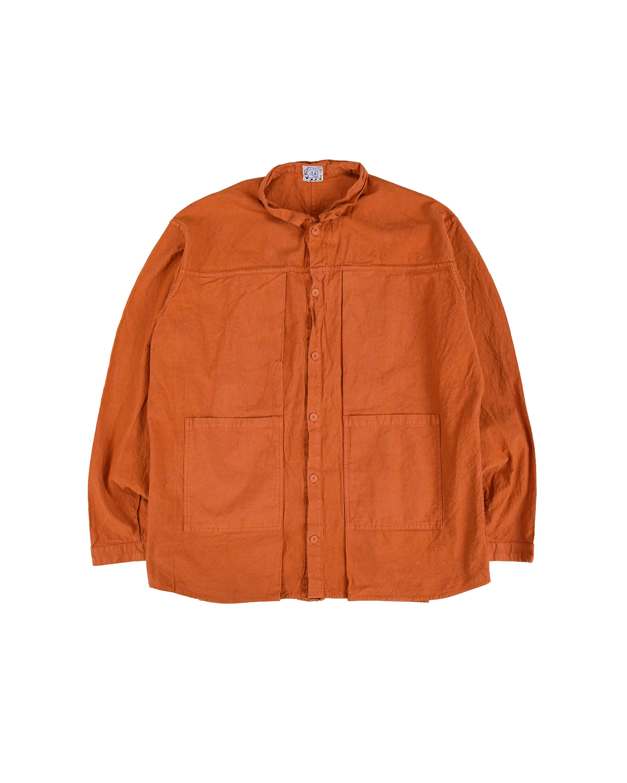 Tender Type 401 Pleat Pocket Shirt Cotton Drop Cloth Grey Logwood