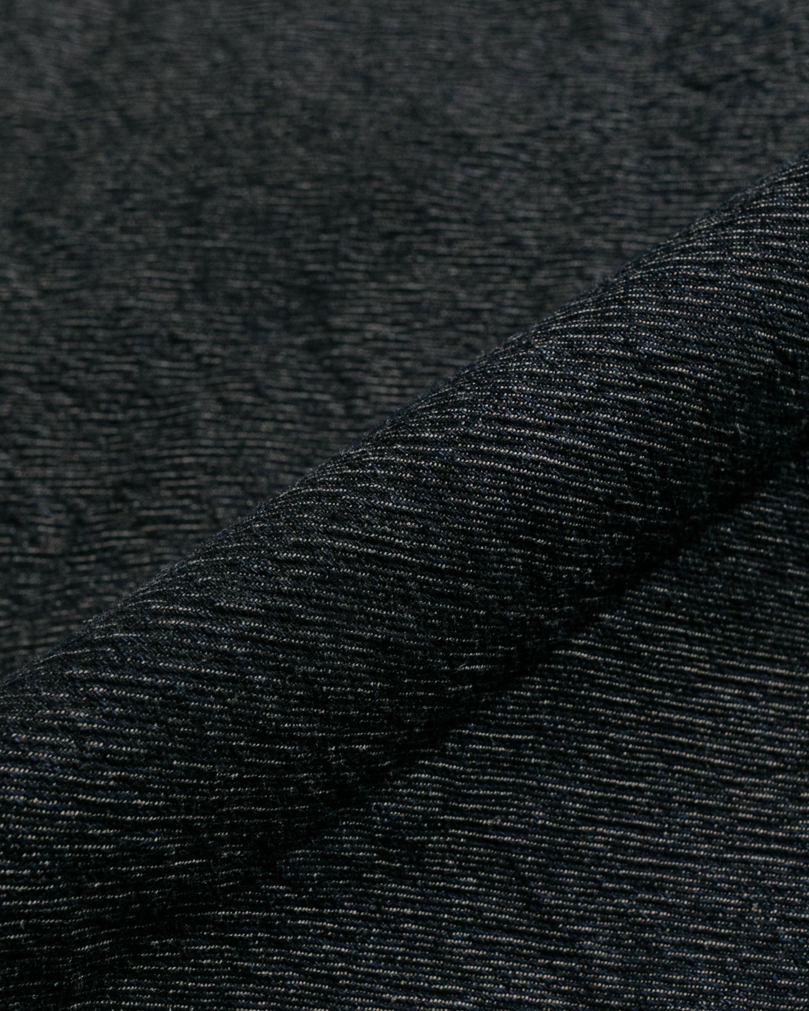 Tender Type 416 Short Sleeve Three Pocket Square Tail Shirt Indigo Cotton Twill Logwood fabric