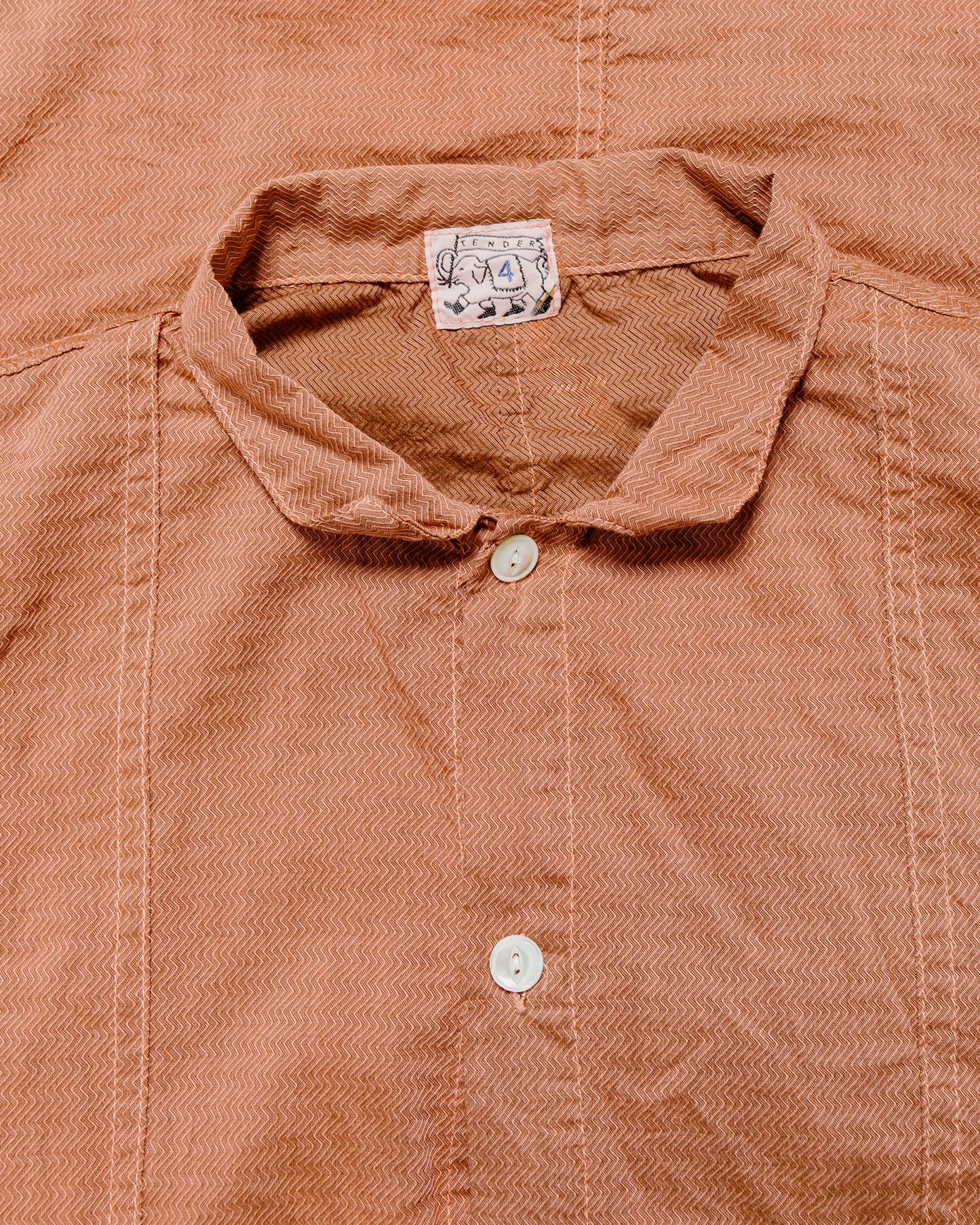 Tender Type 439 Stole Pocket Butterfly Shirt Thunderbolt Cotton Cambric Turkey Red Dyed