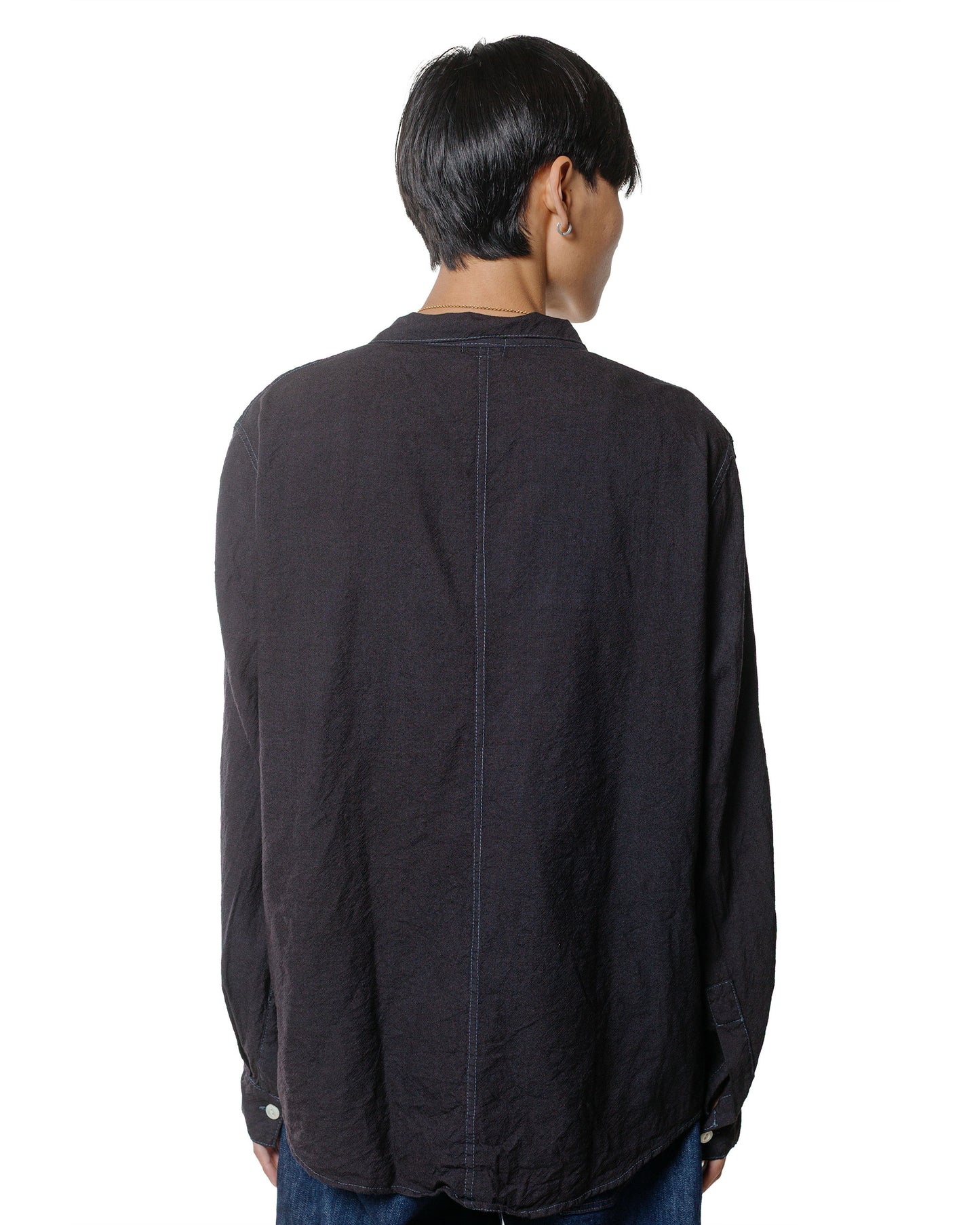 Tender Type 439 Stole Pocket Butterfly Shirt Wool Calico Black Hole