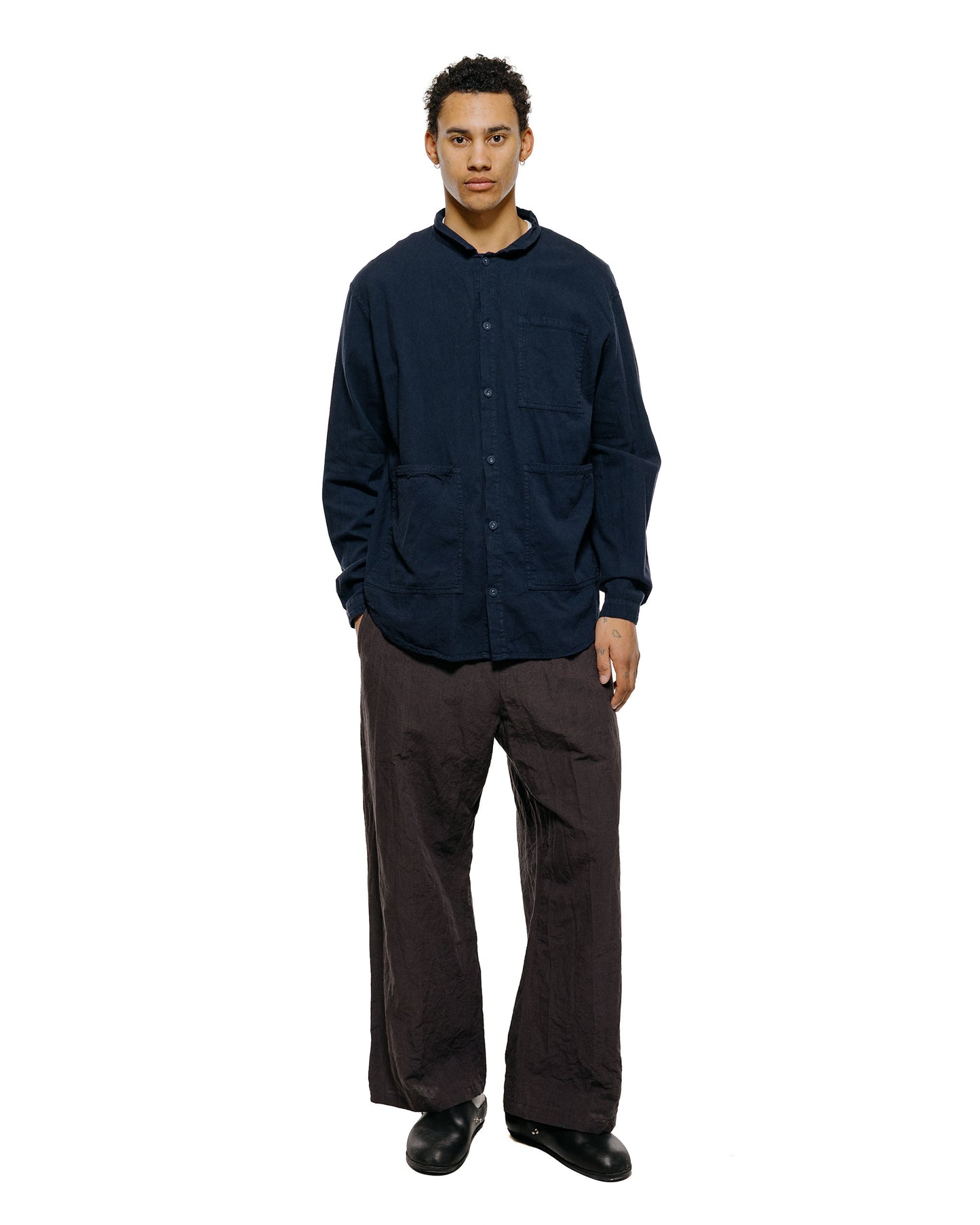 Tender Type 457 Frock Shirt Cotton Pyjama Hadal Blue