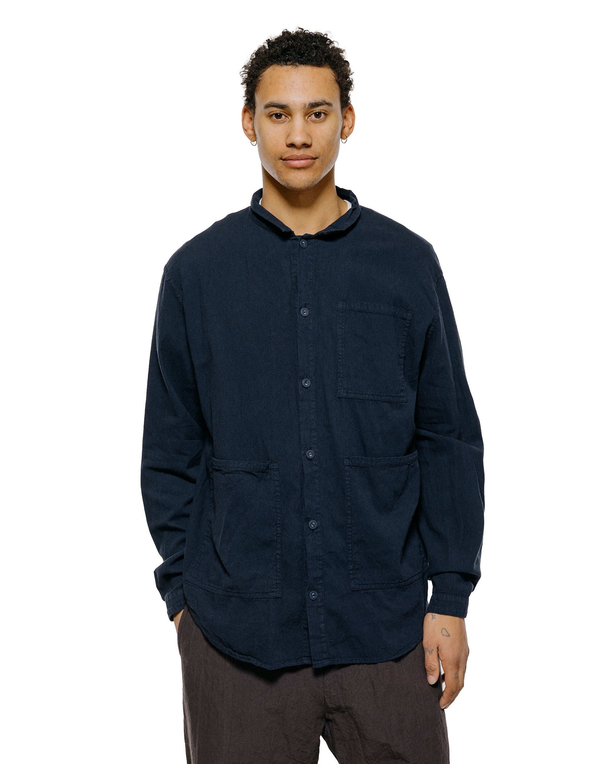 Tender Type 457 Frock Shirt Cotton Pyjama Hadal Blue