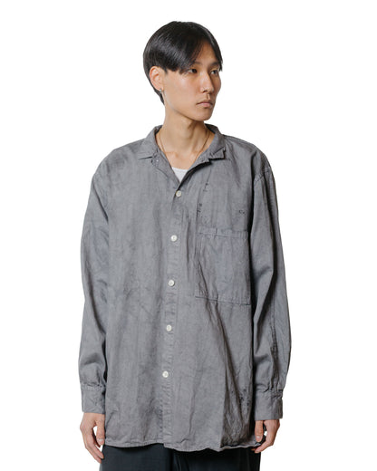 Tender Type 471 Plastron Shirt Clean Cotton Drill Chestnut Dyed