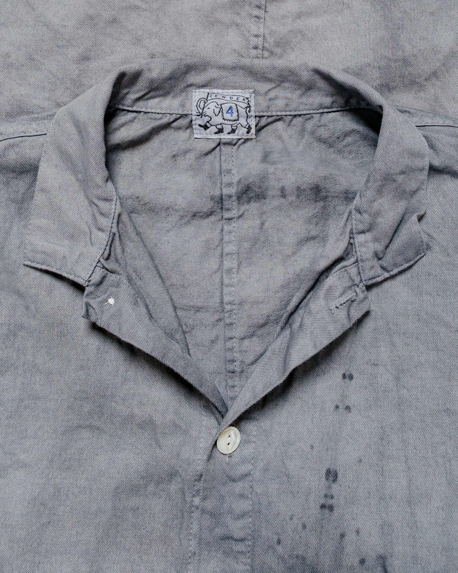 Tender Type 471 Plastron Shirt Clean Cotton Drill Chestnut Dyed