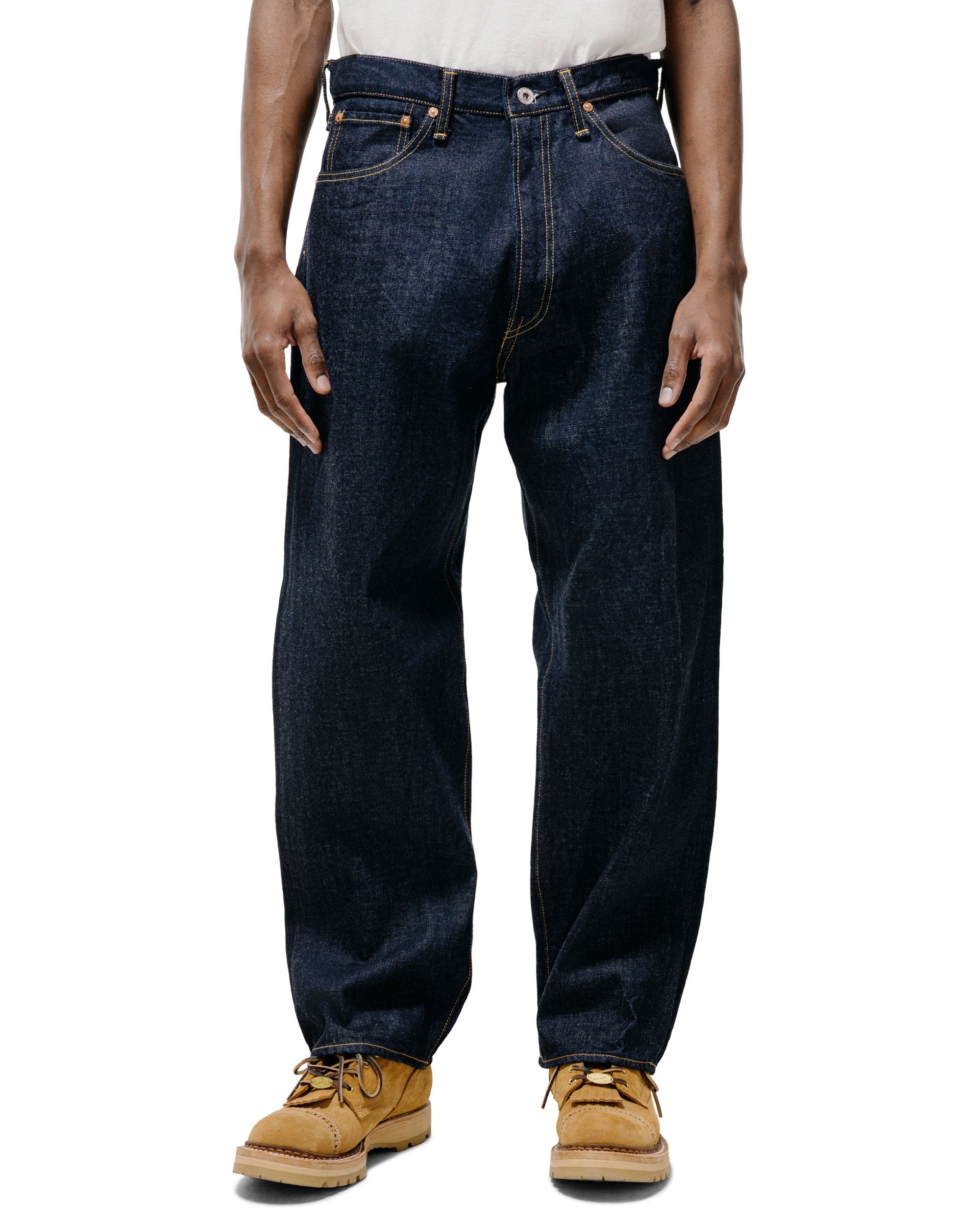 The Corona Utility CP005 W05 Five Pocket 14oz Selvedge Denim Indigo Bl