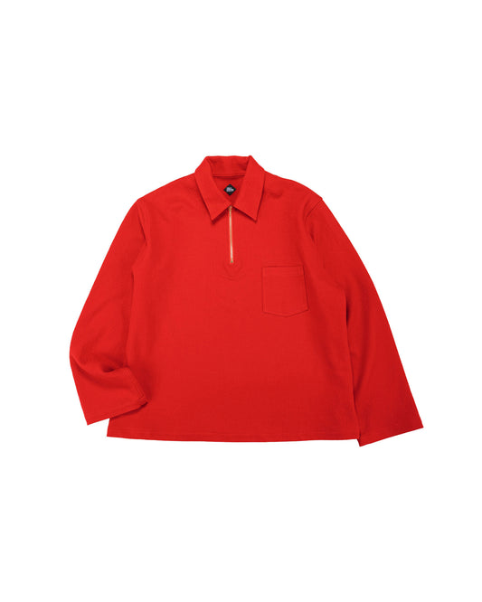The Corona Utility CSJ006 Half Zip Sailor Jacket Red