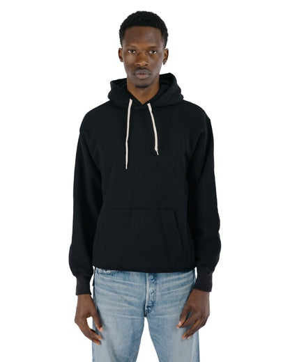 The Real McCoy’s MC24114 10 Oz. Loopwheel Hooded Sweatshirt Black