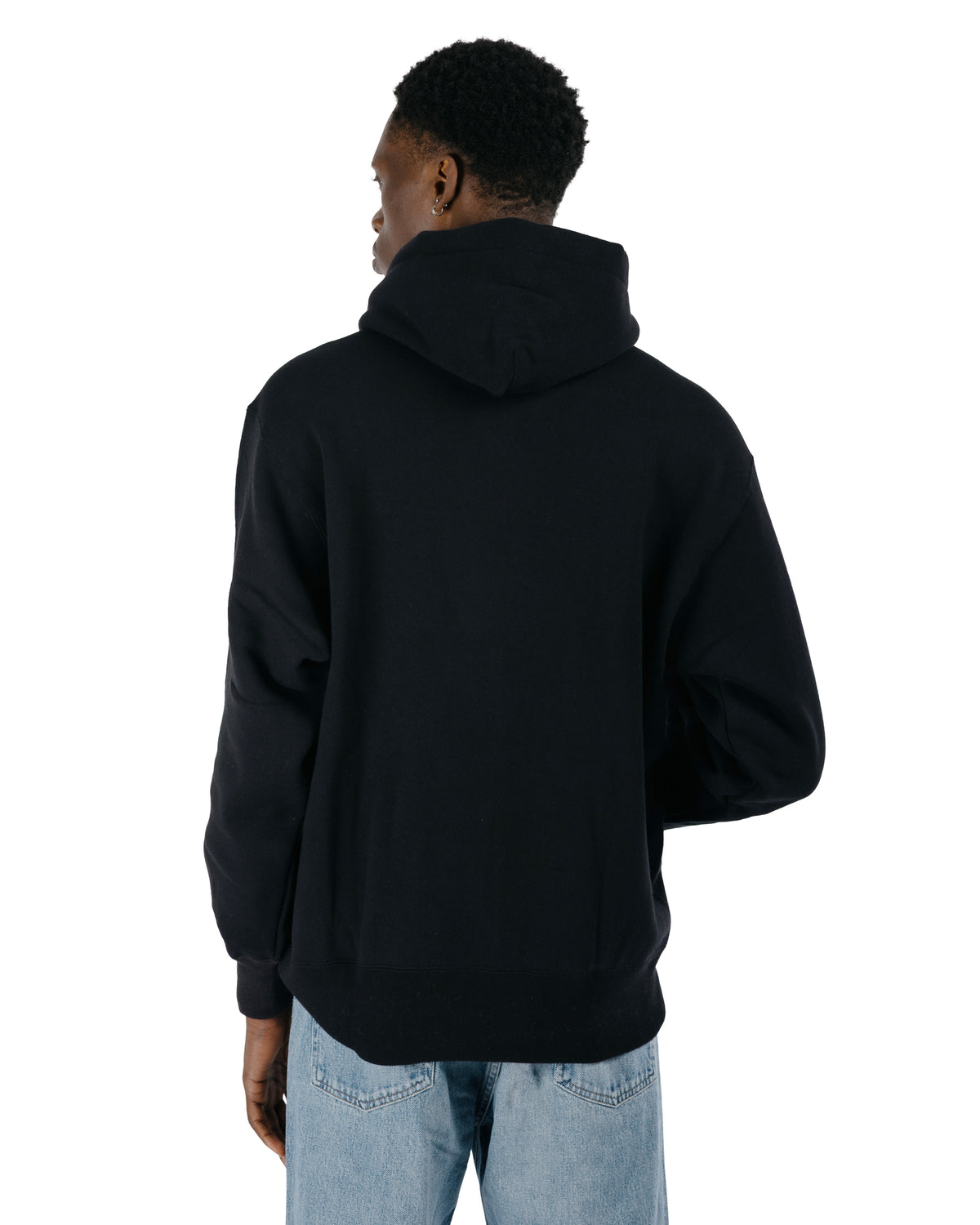 The Real McCoy’s MC24114 10 Oz. Loopwheel Hooded Sweatshirt Black