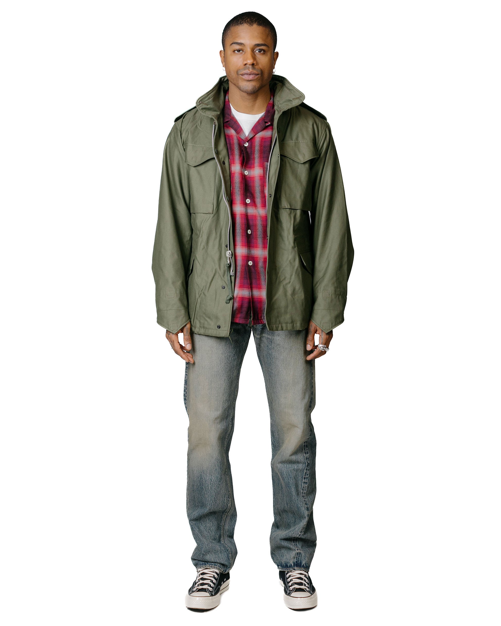 The Real McCoy's MJ22107 Coat, Man's, Field, M-65 Olive model full