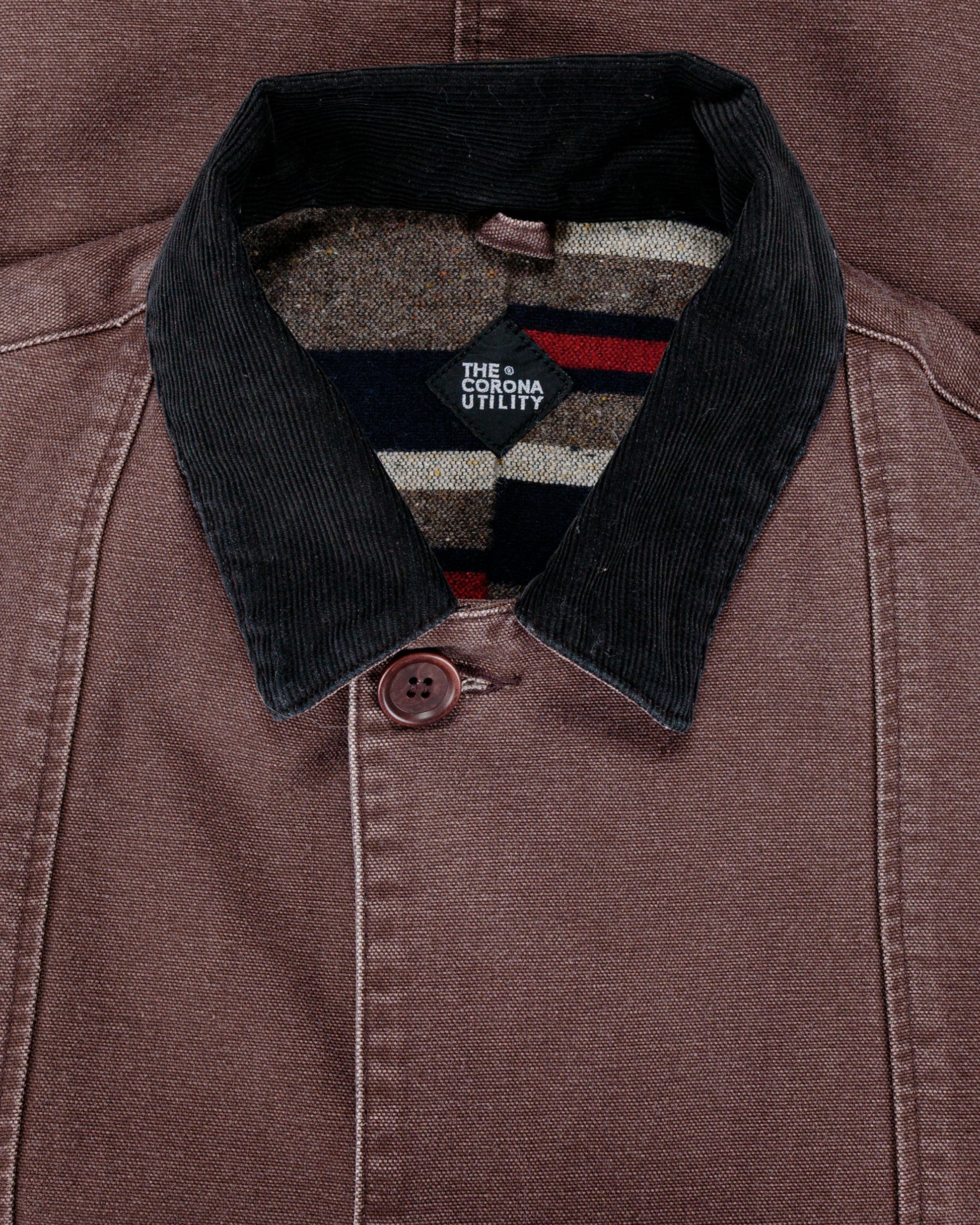 The Corona Utility CJ076 'Utica Field Coat' Cotton Duck Chocolate Brown